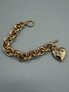Heart Bracelet Chunky Chain
